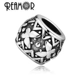 316L Stainless Steel Symbol Spacer Charm Beads For DIY Bracelet