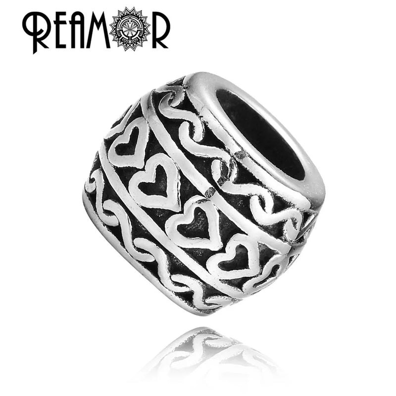 316L Stainless Steel Symbol Spacer Charm Beads For DIY Bracelet