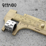 316L Stainless Steel Cross Big Hole Beads Charm for Men Bracelets