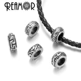 316L Stainless Steel Totem Symbol Beads Spacer Charm European Style Beads