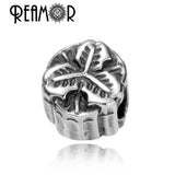 316L Stainless Steel Big Hole Beads Sunflower Daisy Clover Bead