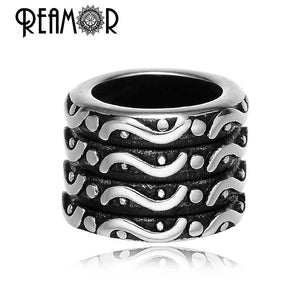 316L Stainless Steel Tibetan Beads European Charm Spacer Beads