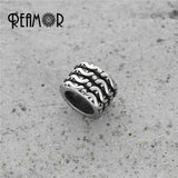 316L Stainless Steel Tibetan Beads European Charm Spacer Beads