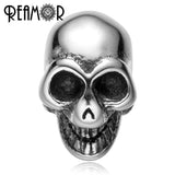316L Stainless Steel Skull Spacer Beads 2/3mm Hole Men Bracelets