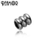 316l Stainless Steel 3/4mm Multi-ring Caps DIY Leather Cord End Caps