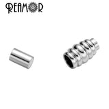 REAMOR 316l Stainless Steel 4mm Spiral Magnet Hook Clasp