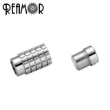REAMOR Stainless Steel Cylinder Magnetic Clasp 6mm
