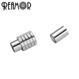 REAMOR Stainless Steel Cylinder Magnetic Clasp 6mm