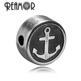 316L SS Rose Golden Plated Anchor Rudder Spacer Beads for DIY Bracelets