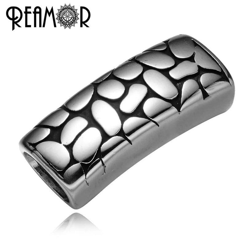 316L Stainless Steel Intertwined Charm Beads 12*6mm for Leather Bracelets