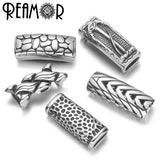 316L Stainless Steel Intertwined Charm Beads 12*6mm for Leather Bracelets
