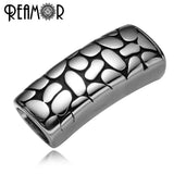 316L Stainless Steel Intertwined Charm Beads 12*6mm for Leather Bracelets