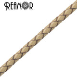 3mm Braided Round Leather Rope Bracelet Jewelry Making 1m Bulk