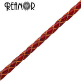 3mm Braided Round Leather Rope Bracelet Jewelry Making 1m Bulk