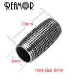 3pcs 8mm Stainless Steel Cylinder Charms Beads Men Bracelet DIY Jewelry 12*23mm