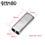 3pcs 316l Stainless Steel 4mm Double Hole Blank Beads DIY Bracelets Jewelry