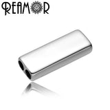 3pcs 316l Stainless Steel 4mm Double Hole Blank Beads DIY Bracelets Jewelry