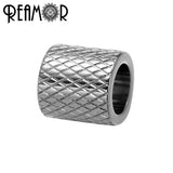 316l Stainless Steel 6mm Rhombus Cylinder Beads Charm for Jewelry Making