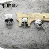 316L Stainless Steel Skull European Big Hole Charms Beads for Men Bracelet DIY