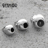 316L Stainless Steel Skull European Big Hole Charms Beads for Men Bracelet DIY