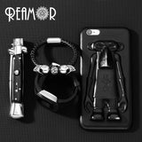 316L Stainless Steel Skull European Big Hole Charms Beads for Men Bracelet DIY