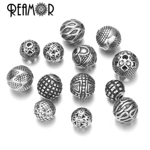 5Pcs Antique Stainless Steel Small Hole Spacer Beads for Jewelry Making