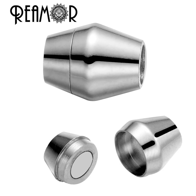 REAMOR 5mm Stainless Steel Magnet Hook Clasp for Bracelet DIY