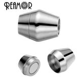 REAMOR 5mm Stainless Steel Magnet Hook Clasp for Bracelet DIY