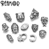 5pcs 2mm Small Holes Stainless Steel Beads Buddha Fatima Hand Beads