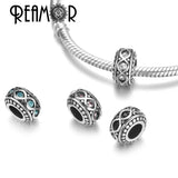 5pcs 316L Stainless Steel Crystal CZ Spacer Beads DIY Bracelet Jewelry Findings