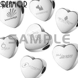 5pcs 316L Stainless Steel Logo Love Metal Charm Beads For Jewelry Making