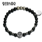 5pcs 316L Stainless Steel Round Cross Charms Beads 2mm Small Holes Beads