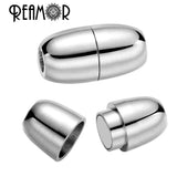 5pcs 316l Stainless Steel 2.5mm Magnet Hook Clasp DIY Jewelry Making