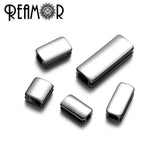 5pcs 316L Stainless Steel Laser Logo Spacer Beads for DIY Jewelry Making
