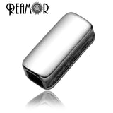 5pcs 316L Stainless Steel Laser Logo Spacer Beads for DIY Jewelry Making