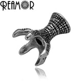 5pcs 316l Stainless Steel Eagle Claw Beads 2mm Small Hole Charms