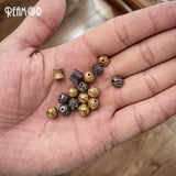 5pcs 8mm Stainless Steel Beads Round Tibetan Spacer Beads Small Hole