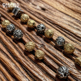 5pcs 8mm Stainless Steel Beads Round Tibetan Spacer Beads Small Hole