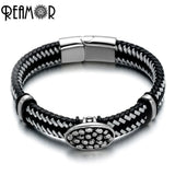 5pcs 12*6mm 316L Stainless Steel Skull Square Charm Beads for Men Bracelet