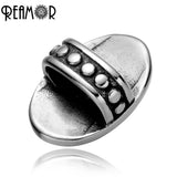 5pcs 12*6mm 316L Stainless Steel Skull Square Charm Beads for Men Bracelet