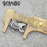 5pcs Fish Metal Bracelet Beads, Stainless Steel Spacer Beads for Jewelry Making
