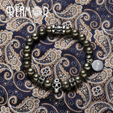 5pcs Punk Star Skull Charms Beads 316L Stainless Steel for DIY Bracelets