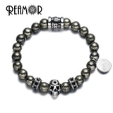 5pcs Punk Star Skull Charms Beads 316L Stainless Steel for DIY Bracelets