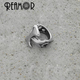 5pcs Stainless Steel Cross Beads Large Hole for 8mm Leather Cord