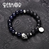 5pcs Stainless Steel Skull Head Bead Charms for Bracelet