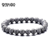5pcs Hematite Bead Bracelet Natural Stone Beaded Bracelets