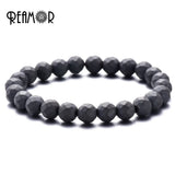 5pcs Hematite Bead Bracelet Natural Stone Beaded Bracelets