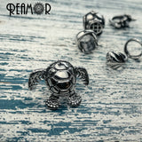 6/8mm Ocean Diving Headgear Bead Stainless Steel Charm Beads