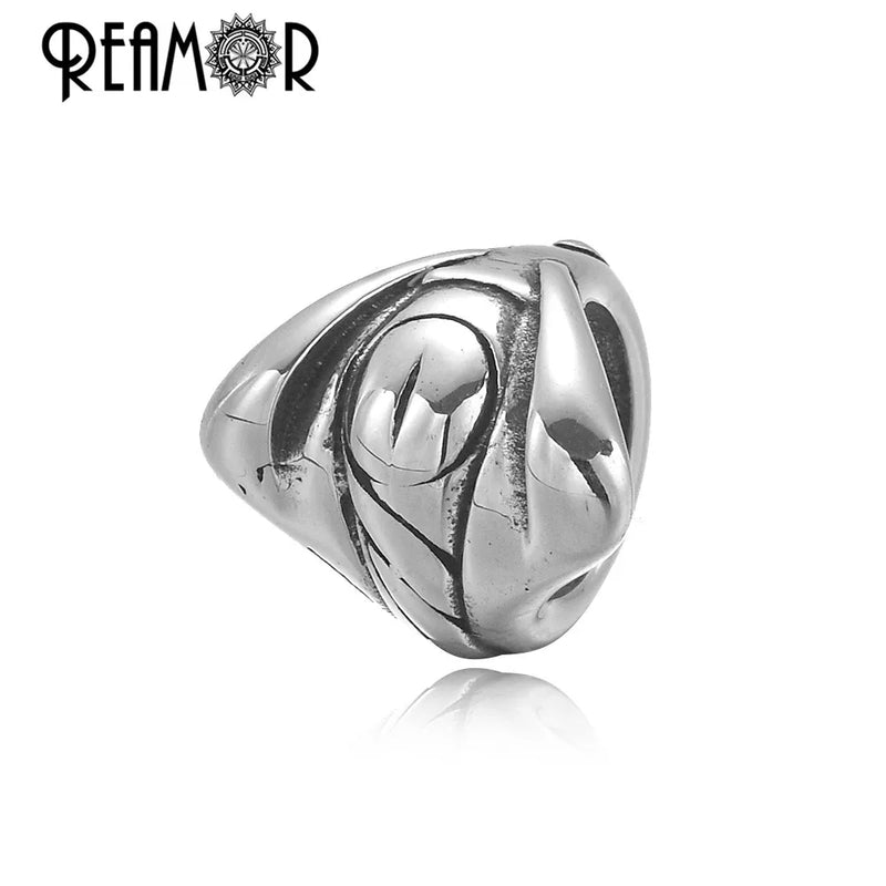6/8mm Ocean Diving Headgear Bead Stainless Steel Charm Beads