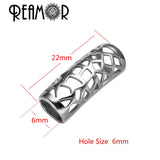 6mm/8mm 316l Stainless Steel European Spacer Barrel Beads Charms For Bracelet